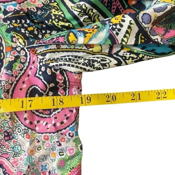 Lauren Ralph Lauren Women’s Button Up Colorful Paisley Blouse 3/4 Sleeve Medium - Picture 7 of 9